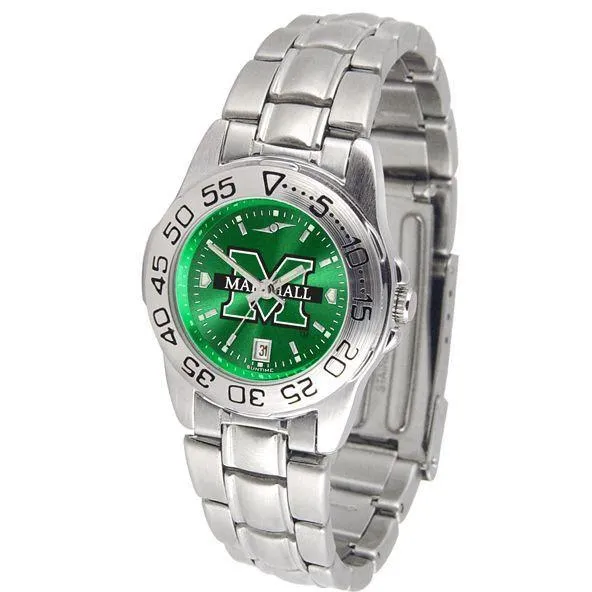 Marshall Thundering Herd Ladies AnoChrome Steel Band Sports Watch