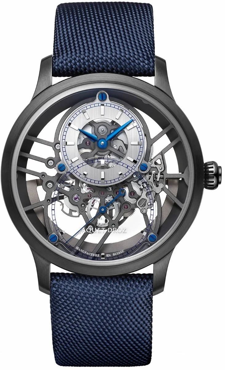 Jaquet Droz Grand Seconde Skelet-One Ceramic Black & Blue