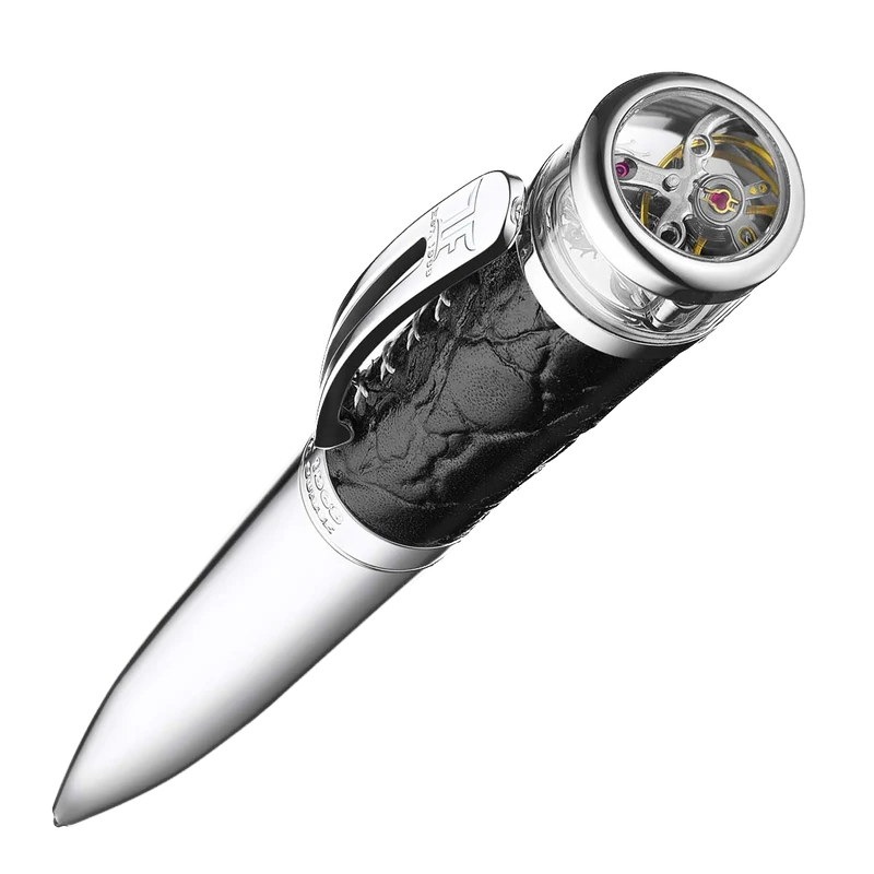 TOURBILLON OPENSIDE PEN BLACK LEATHER