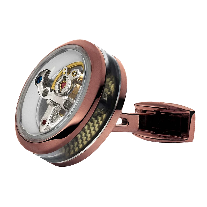 TOURBILLON OPENSIDE CUFFLINKS CHOCOLATE