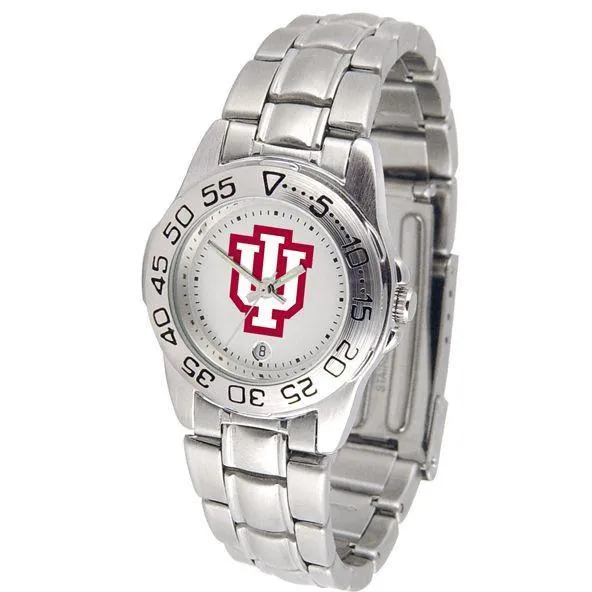 Indiana Hoosiers Ladies Steel Band Sports Watch
