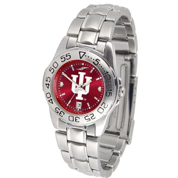 Indiana Hoosiers Ladies AnoChrome Steel Band Sports Watch
