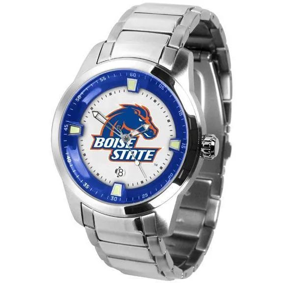 Boise State Broncos Men's Titan Stainless Steel Band Watch