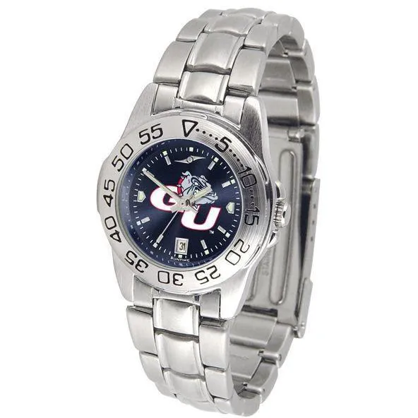 Gonzaga Bulldogs Ladies AnoChrome Steel Band Sports Watch