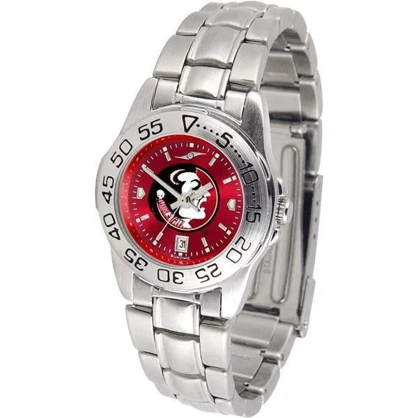 Florida State Seminoles Ladies AnoChrome Steel Band Sports Watch