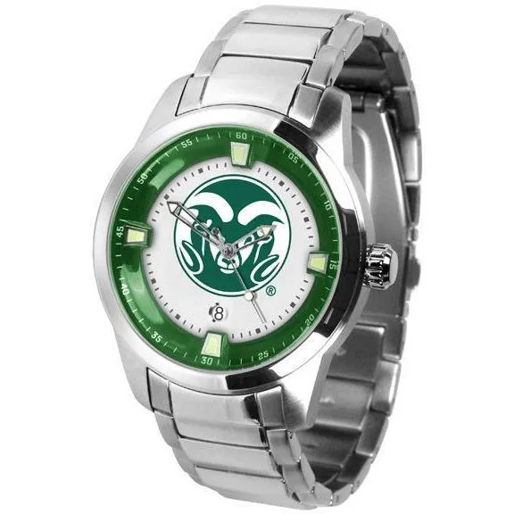 Colorado State Rams Men's Titan Stainless Steel Band Watch