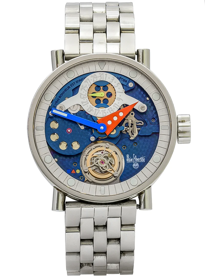 Alain Silberstein Tourbillon Volant Limited Stainless Steel Man’s Watch, Preowned-Tourb Volant Alain Silberstein