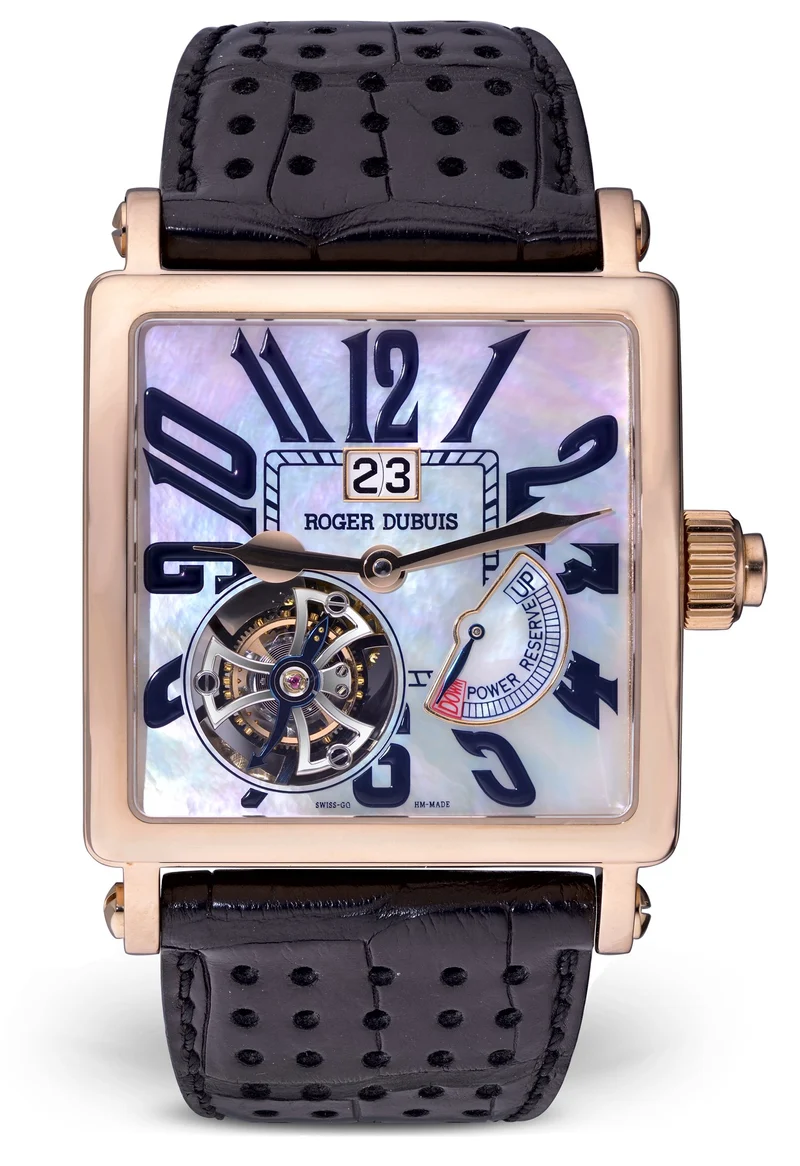 Roger Dubuis Golden Square Tourbillon 18K Rose Gold Mens Watch, Preowned-ATGFE7