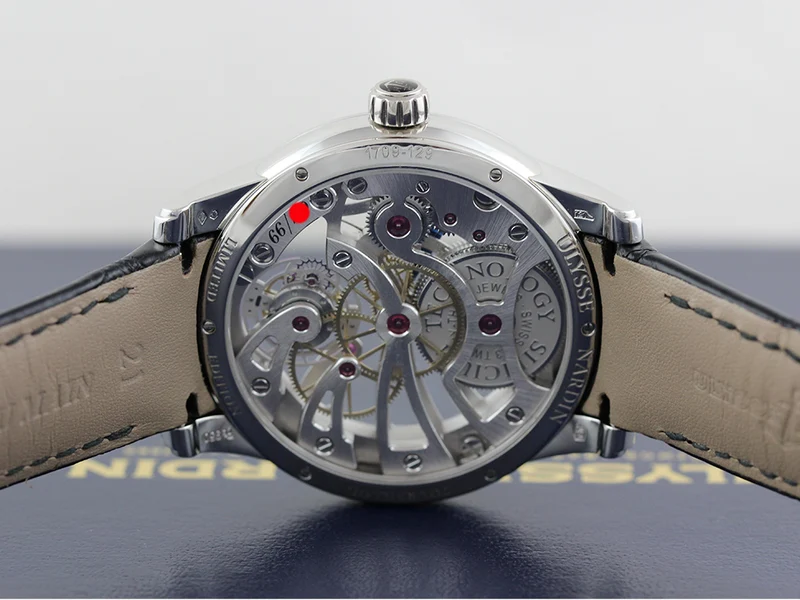 Ulysse Nardin Classico Skeleton Tourbillon Platinum Men’s Watch, Preowned-1709-129