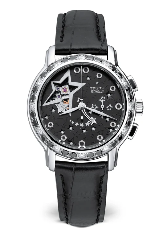 Zenith Star Rock Open Stainless Steel & Diamonds Ladies Watch, Preowned.16-1231-4021-01-C626