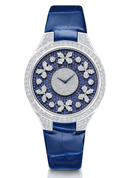 Graff Disco Butterfly White Gold, Sapphires & Diamonds Ladies Watch, butterfly-dis-wg-ds