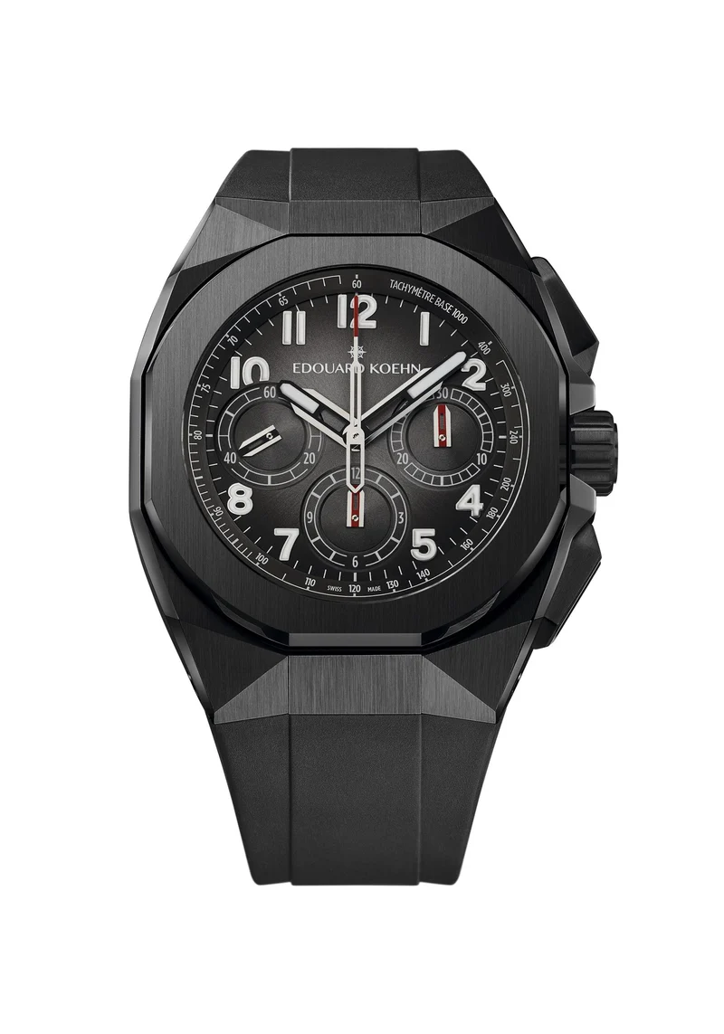 Edouard Koehn Tempus I Squadron Tri-Compax Chronograph 43mm Mens Watch, EKCHR04PR