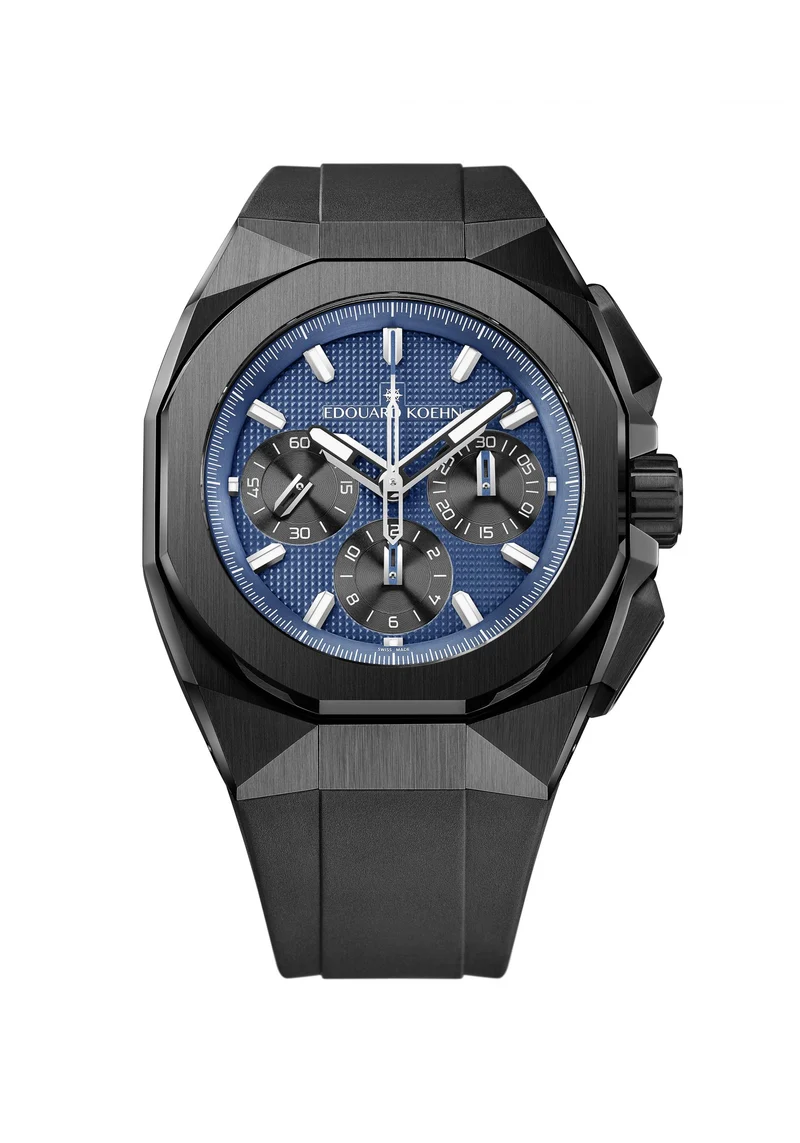 Edouard Koehn Tempus I Squadron Tri-Compax Chronograph 43mm Mens Watch, EKCHR04R