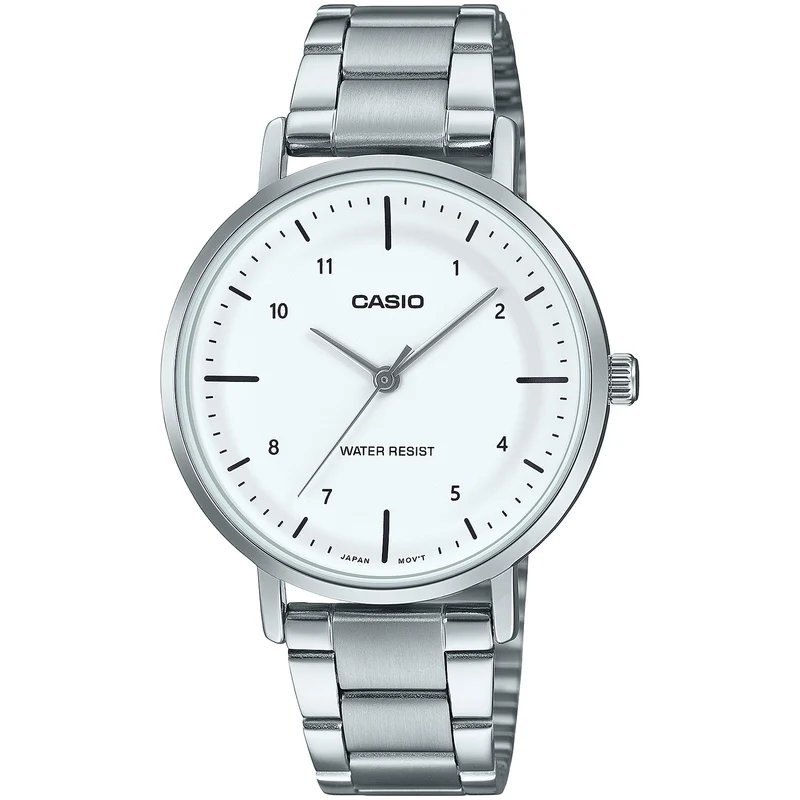 Montre Casio Femme LTP-VT03D-7B Quartz Analogique Argent Blanc