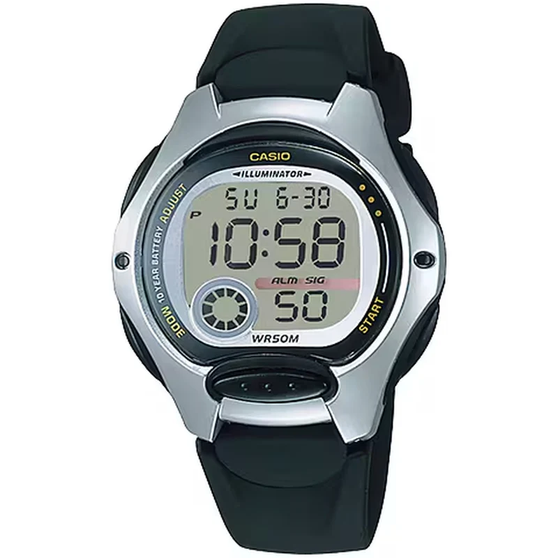 Montre Casio Femme LW-200-1A Quartz Digitale Argent Noir