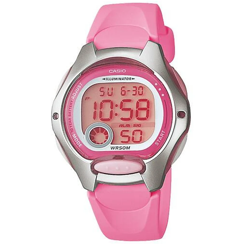 Montre Casio Femme LW-200-4B Quartz Digitale Argent Rose