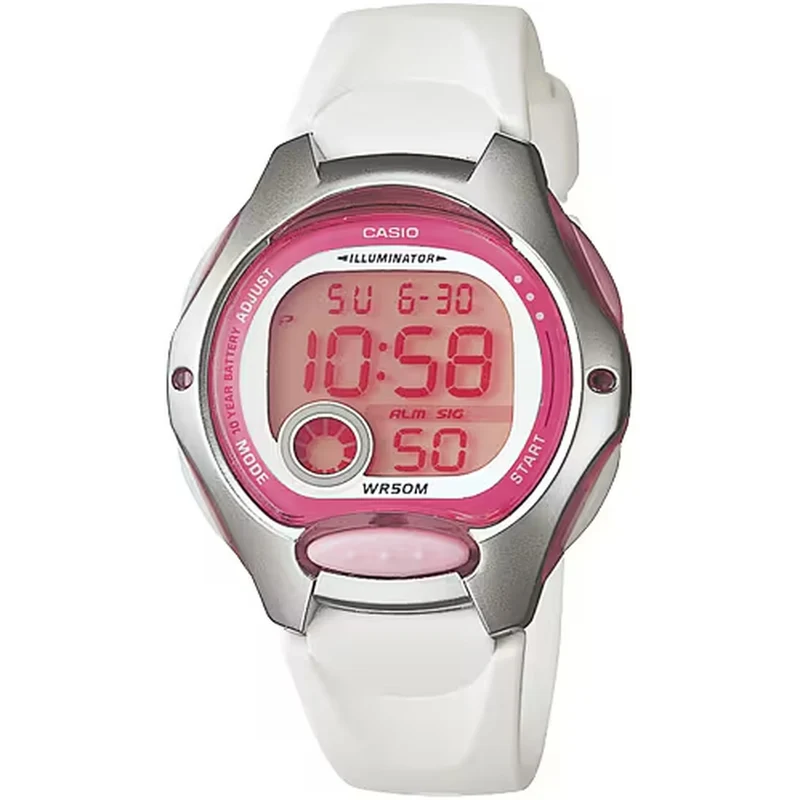 Montre Casio Femme LW-200-7A Quartz Digitale Argent Rose
