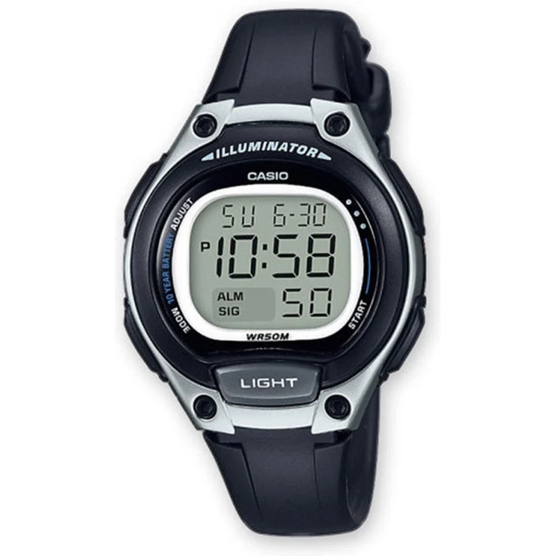 Montre Casio Femme LW-203-1A Quartz Digitale Bleu Noir