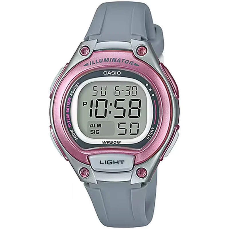 Montre Casio Femme LW-203-8A Quartz Digitale Rose Noir