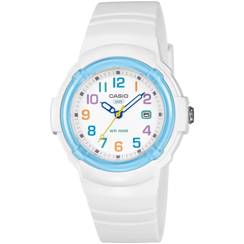 Montre Casio Femme LX-800H-7A2 Quartz Analogique Bleu Blanc
