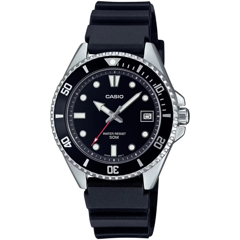 Montre Casio Homme MDV-10-1A1 Quartz Analogique Argent Noir