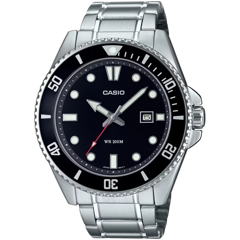 Montre Casio Homme MDV-107D-1A1V Quartz Analogique Argent Noir