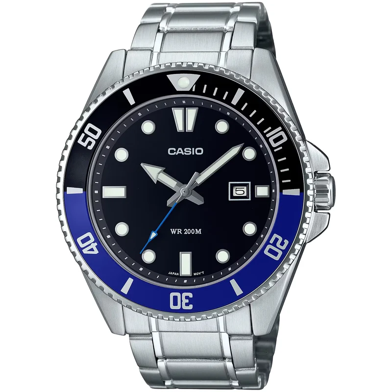 Montre Casio Homme MDV-107D-1A2V Quartz Analogique Argent Noir
