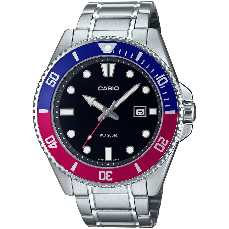 Montre Casio Homme MDV-107D-1A3V Quartz Analogique Argent Noir