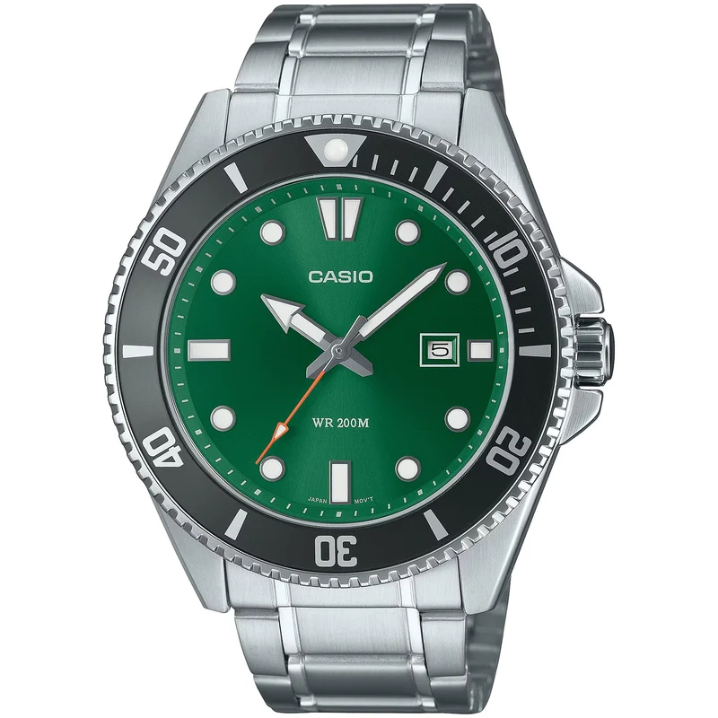 Montre Casio Homme MDV-107D-3A2V Quartz Analogique Argent Vert