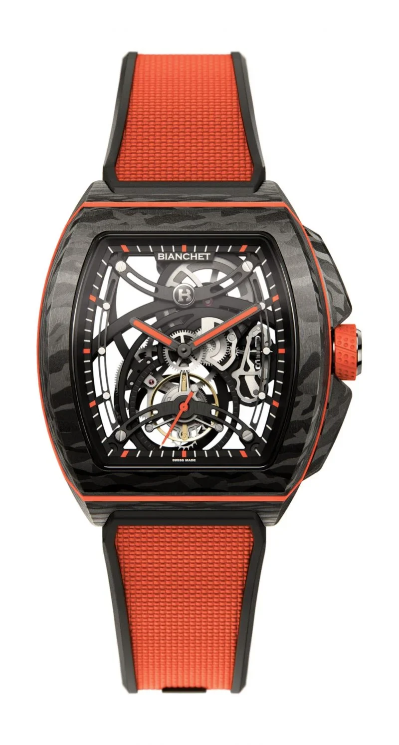Bianchet Carbon Orange Tourbillon B1.618 Openwork Limited edition of 21 pieces