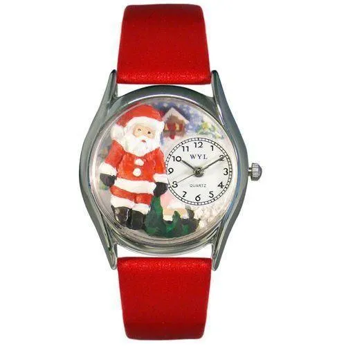 Christmas Santa Claus Watch Small Silver Style