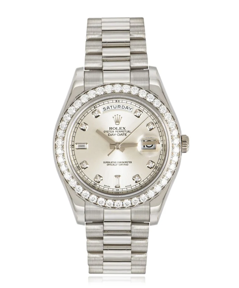ROLEX DAY-DATE II DIAMOND SET 218349