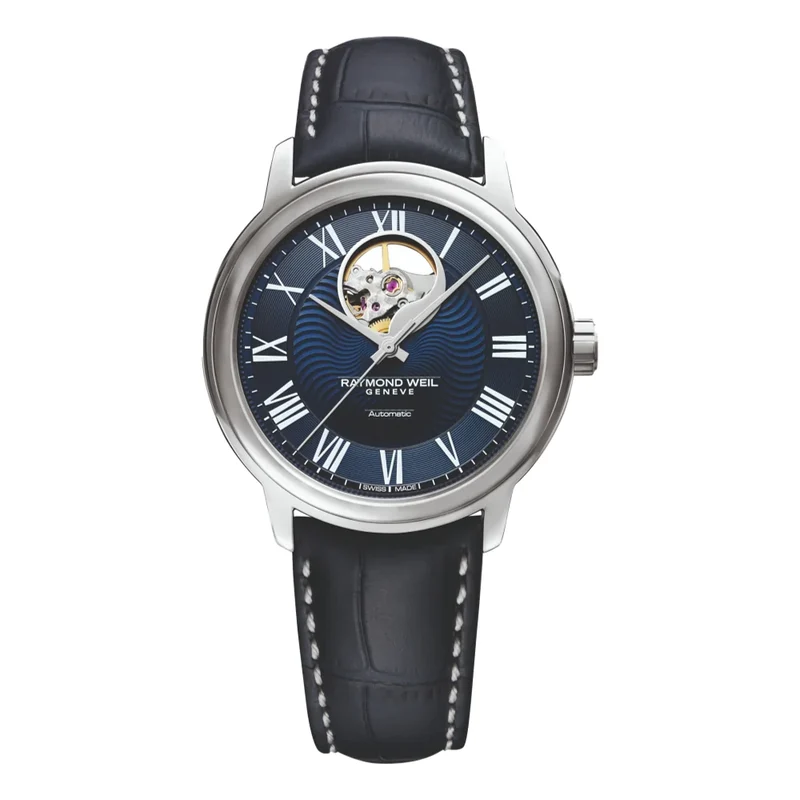Raymond Weil Maestro Open Aperture Blue Dial Reference 2227-STC-00508