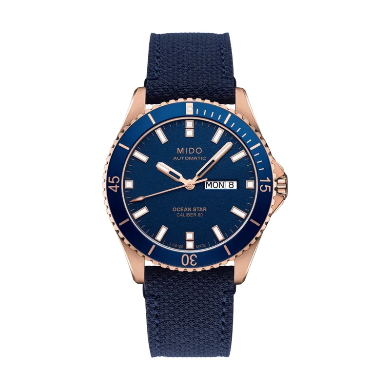 MIDO Ocean Star Captain Blue Synthetic Strap Reference M0264303604100