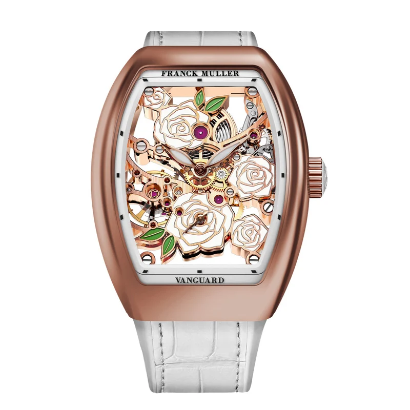 FRANCK MULLER V 35 Vanguard Skeleton Rose, Rose Gold Model Ref : V 35 S6 SQT ROSE (BC) 5N