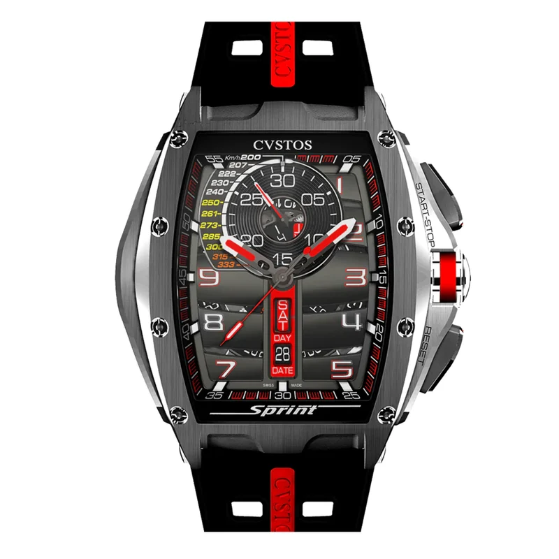 CVSTOS Chrono Sprint Titanium / Red Model Ref : B00107.4112001