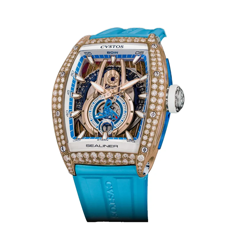 CVSTOS Challenge Sealiner PS Bicolour Red Gold Skyblue, 2 Row Diamonds Model Ref : C00103.4125002