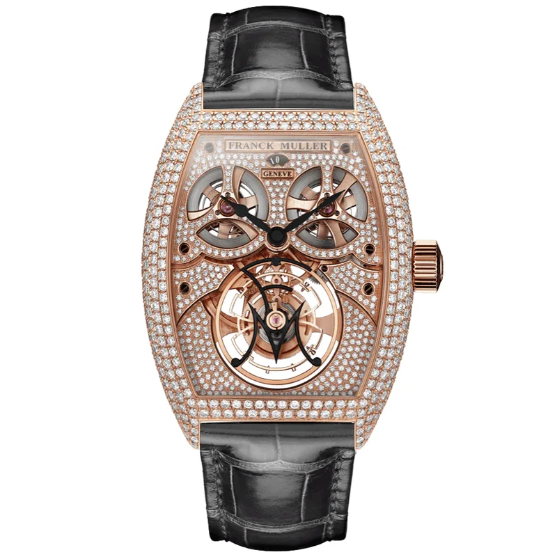 FRANCK MULLER GIGA Tourbillon Rose Gold Full Diamond Model Ref : 8889 T G MVTD D8 5N