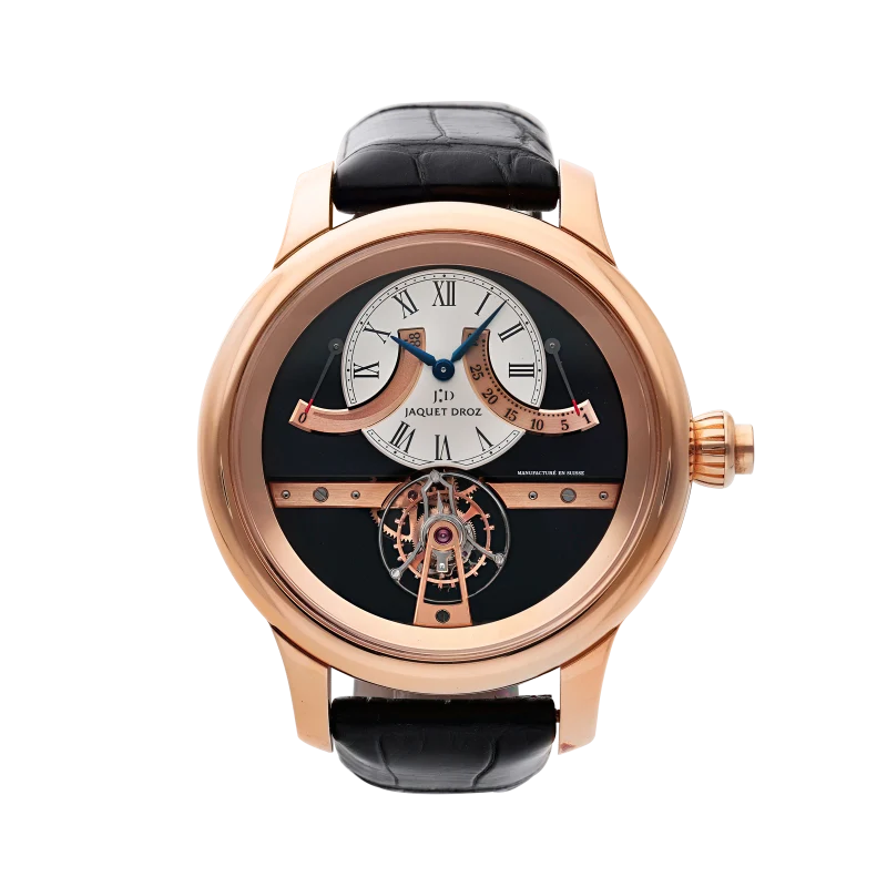 Jaquet Droz Reference J028033201, a rose gold tourbillon quantieme watch, Circa 2018