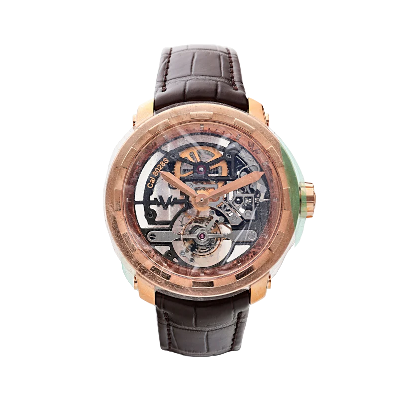 DeWitt Twenty-8-Eight reference T8.TH.008A, a rose gold skeletonized tourbillon watch
