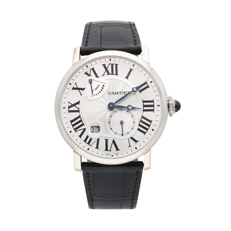 Cartier Rotonde de Cartier "Reserve de Marche" Reference W1556202, a white gold manual wristwatch with date and power reserve, Circa 2010s