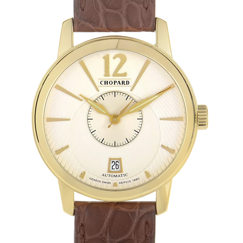 Chopard L.U.C. Classic Twin reference 161880-0001, a yellow gold automatic wristwatch with strap