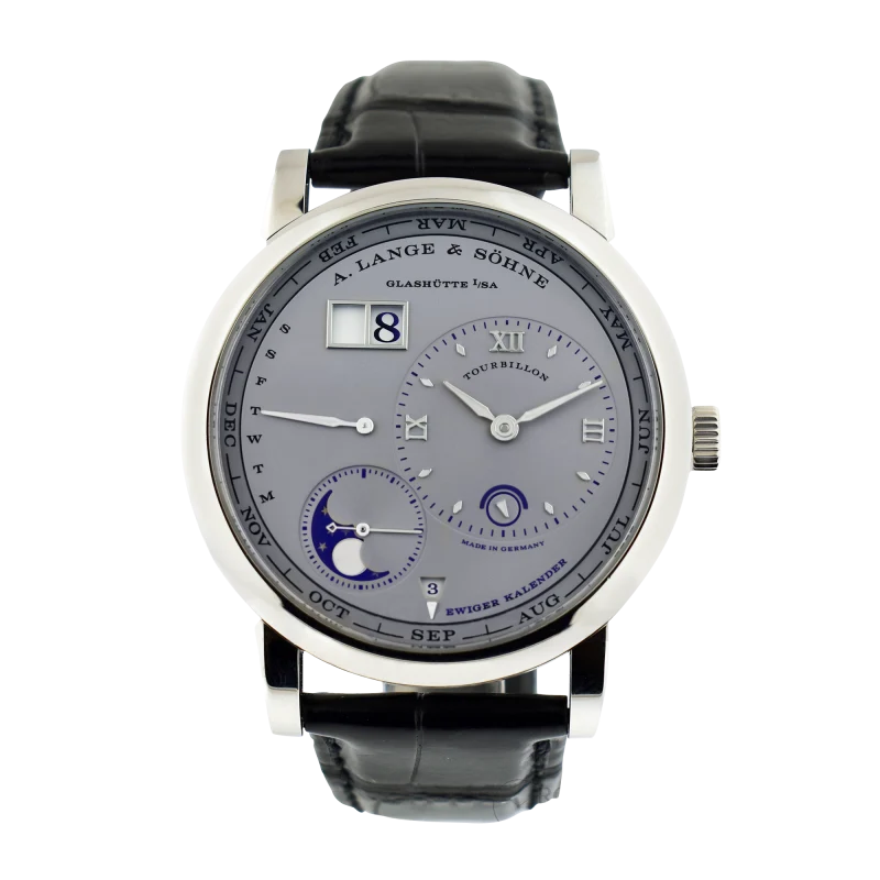 A. Lange & Söhne Lange 1 Reference 720.025, a platinum automatic wristwatch with tourbillon and perpetual calendar, Circa 2019