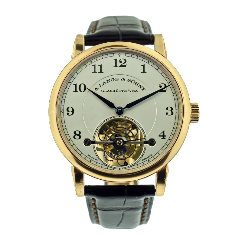 A. Lange & Söhne Lange 1815 Tourbillion Reference 730.032, a rose gold manual wristwatch with strap