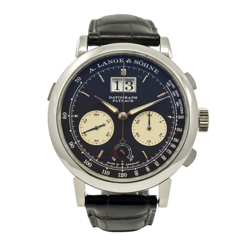 A. Lange & Söhne Lange Datograph Up/Down Reference 405.035, a platinum manual wristwatch with a datograph, chronograph and perpetual calendar, Circa 2013