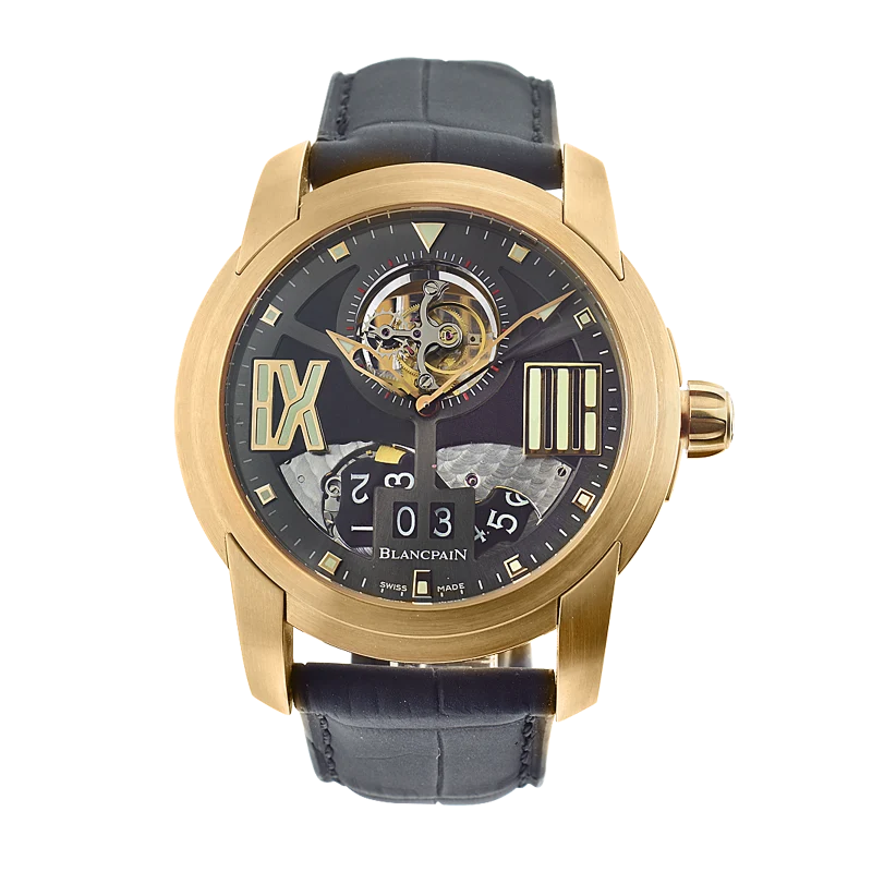Blancpain L-Evolution Tourbillon Reference 8822-36B30-53B, a rose gold automatic wristwatch with tourbillon and date