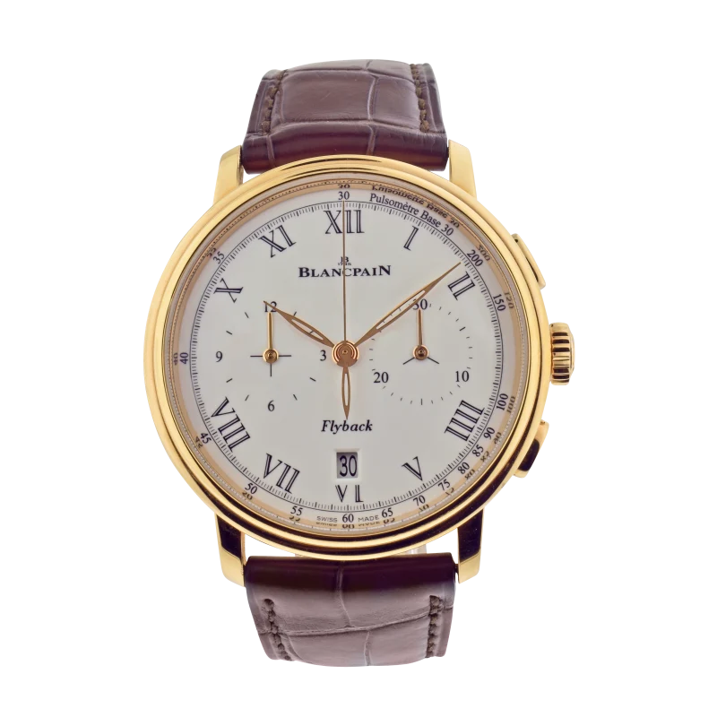 Blancpain Leman Flyback Pulsometer Reference 6680F-3631-55B, a rose gold automatic wristwatch with date and flyback chronograph, Circa 2016