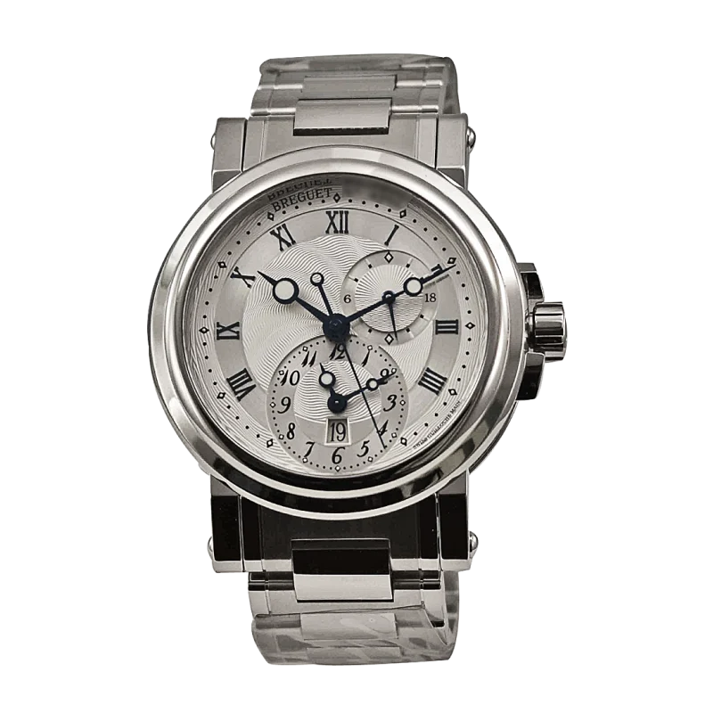 Breguet Marine Reference 5857ST12SZ0, a stainless steel automatic wristwatch with date and dual time