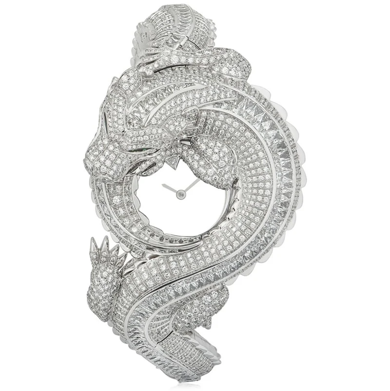 CARTIER DRAGON MYSTERY WATCH WHITE GOLD