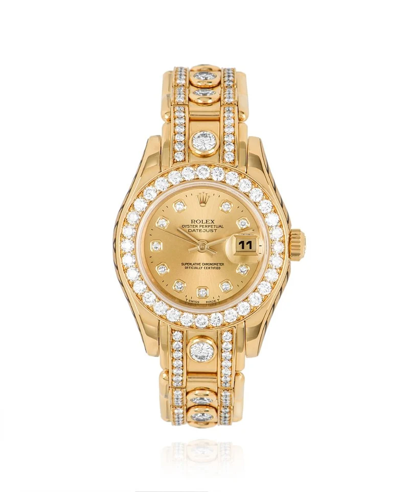 ROLEX DATEJUST PEARLMASTER DIAMOND SET 69298